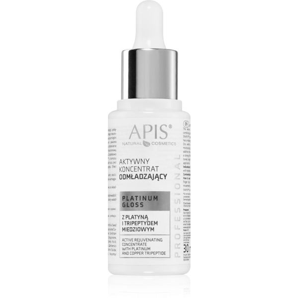 Apis Natural Cosmetics Apis Natural Cosmetics Platinum Gloss концентрирана подмладяваща грижа за стягане на кожата 30 мл.