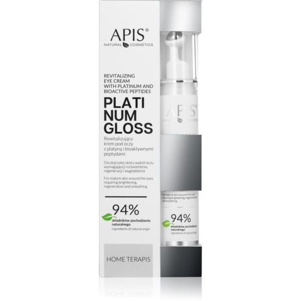 Apis Natural Cosmetics Apis Natural Cosmetics Platinum Gloss ревитализиращ нощен крем против отоци и тъмни кръгове 10 мл.