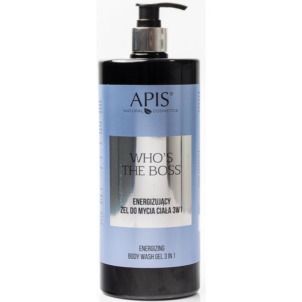 Apis Natural Cosmetics Apis Natural Cosmetics Who's the boss енергизиращ душ-гел 3 в 1 за мъже 1000 мл.