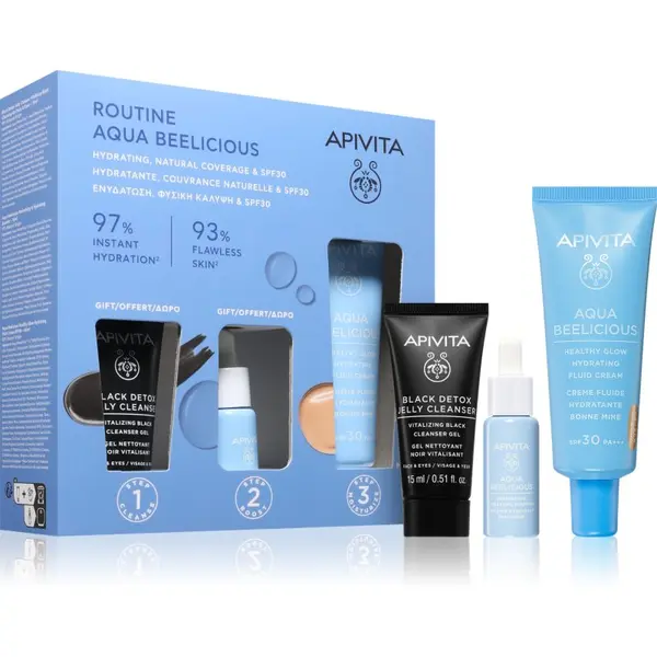 Apivita Apivita Aqua Beelicious Hydrating & Natural Coverage Routine Set комплект за освежаване и хидратация
