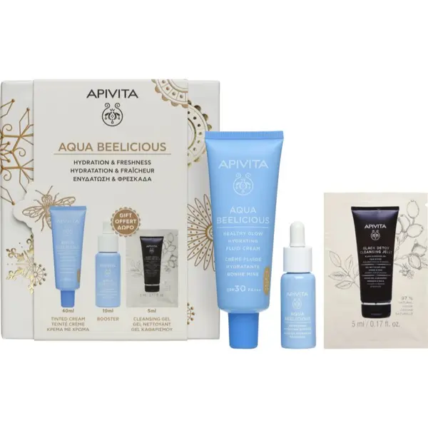 Apivita Apivita Aqua Beelicious Hydration & Natural Coverage Set коледен подаръчен комплект за освежаване и хидратация