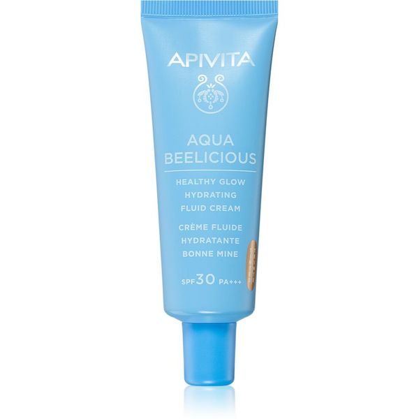 Apivita Apivita Aqua Beelicious лек тониращ флуид за озаряване на лицето SPF 30 40 мл.