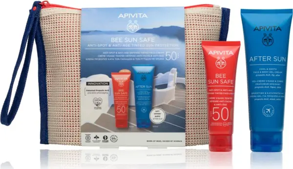 Apivita Apivita Bee Sun Safe Anti-spot & Anti-age Tinted Sun Protection комплект за тен