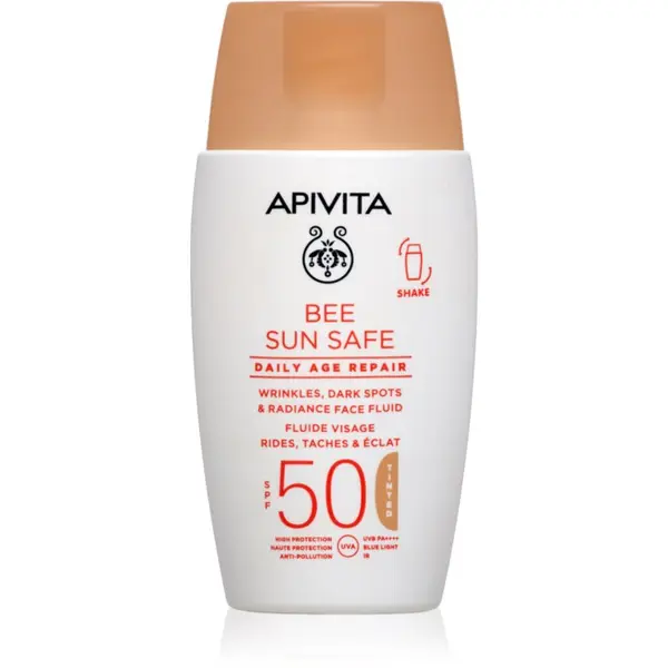Apivita Apivita Bee Sun Safe Daily Age Repair Tinted Fluid SPF50 тониращ защитен крем SPF 50 50 мл.