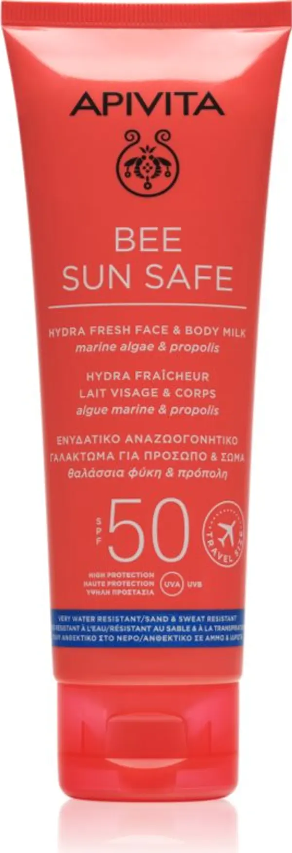 Apivita Apivita Bee Sun Safe Hydra Fresh Milk SPF50 слънцезащитен лосион за лице и тяло SPF 50 100 мл.