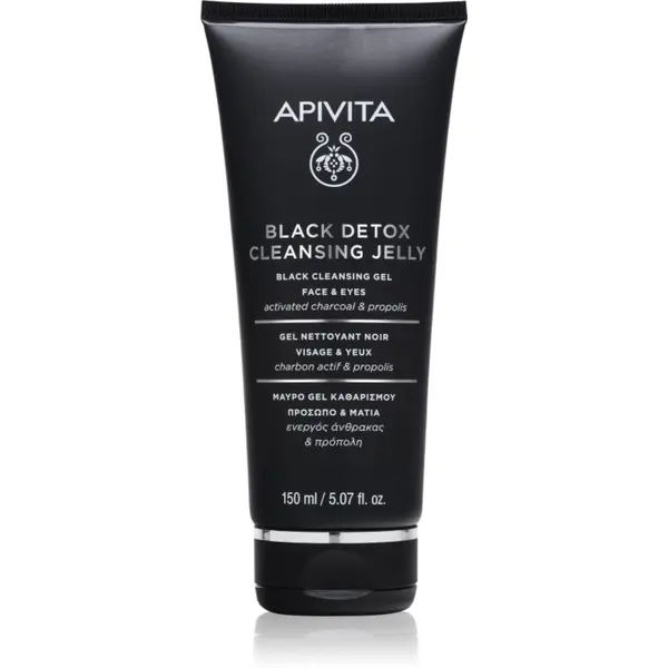 Apivita Apivita Cleansing Black Detox Cleansing Gel почистващ гел с активен въглен за лице и очи 150 мл.