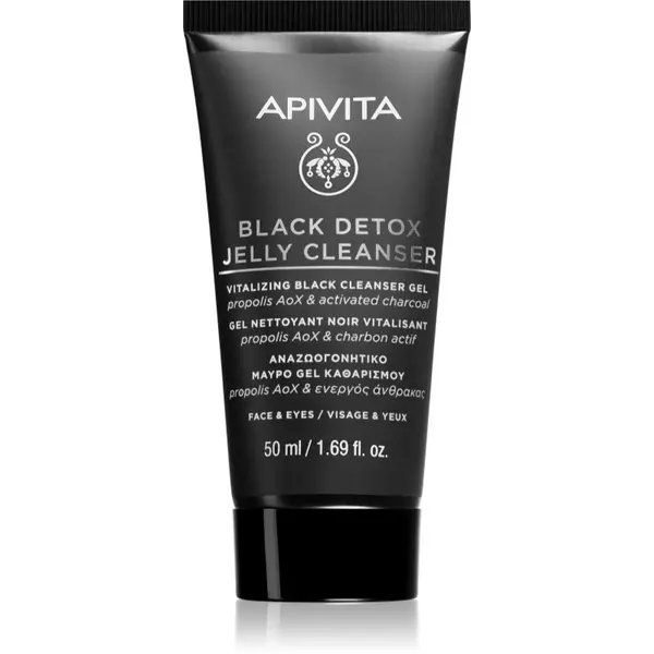 Apivita Apivita Cleansing Black Detox Jelly Cleanser почистващ гел с активен въглен 50 мл.