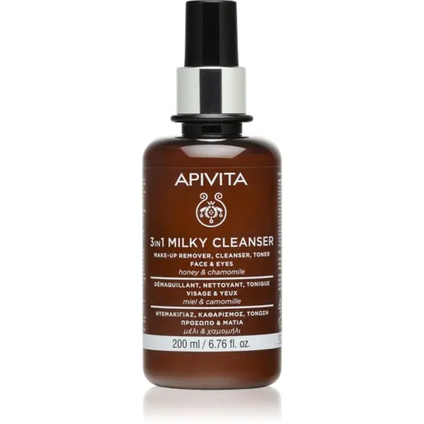 Apivita Apivita Cleansing Milk Face & Eyes почистващо мляко 3 в 1 за лице и очи 200 мл.