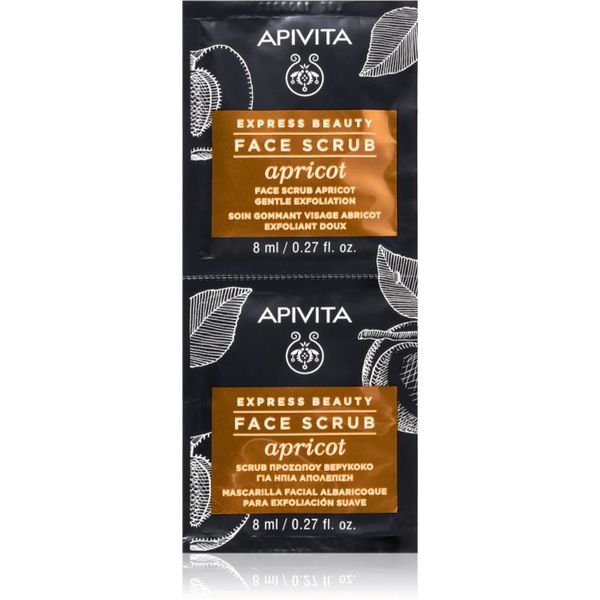 Apivita Apivita Express Beauty Apricot нежно почистващ пилинг за лице 2 x 8 мл.