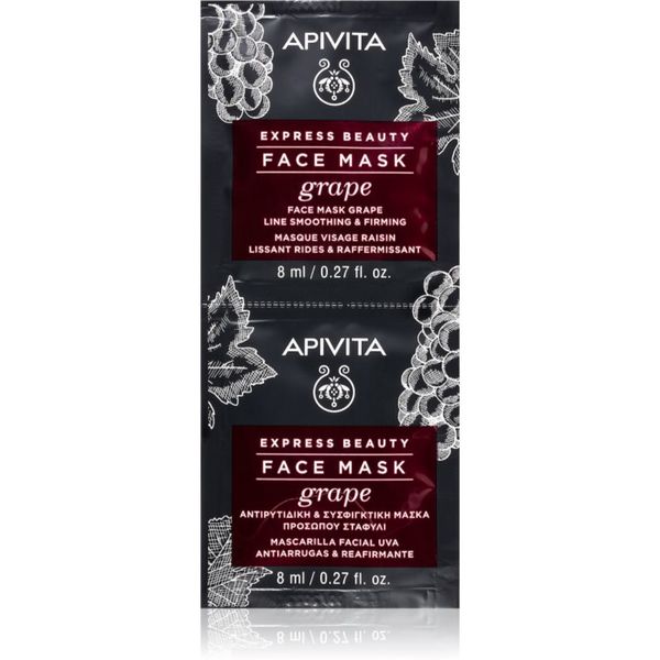 Apivita Apivita Express Beauty Grape стягаща маска против бръчки 2 x 8 мл.