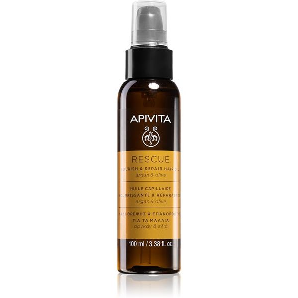 Apivita Apivita Holistic Hair Care Argan Oil & Olive хидратиращо и подхранващо масло за коса с арганово масло 100 мл.