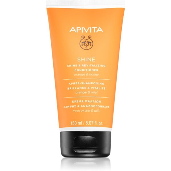 Apivita Apivita Holistic Hair Care Orange & Honey съживяващ балсам за озаряване на коса без блясък 150 мл.