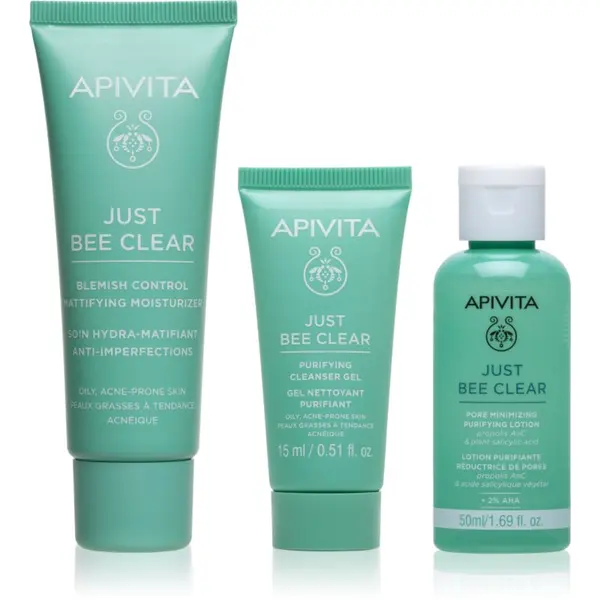 Apivita Apivita Just Bee Clear Routine Mini Set комплект против акне