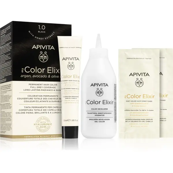 Apivita Apivita My Color Elixir боя за коса без амоняк цвят 1.0 Black 1 бр.