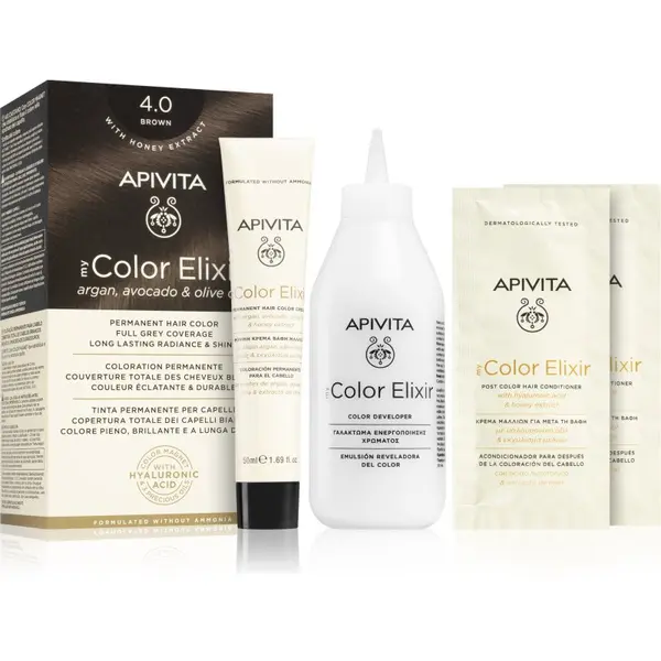 Apivita Apivita My Color Elixir боя за коса без амоняк цвят 4.0 Brown 1 бр.