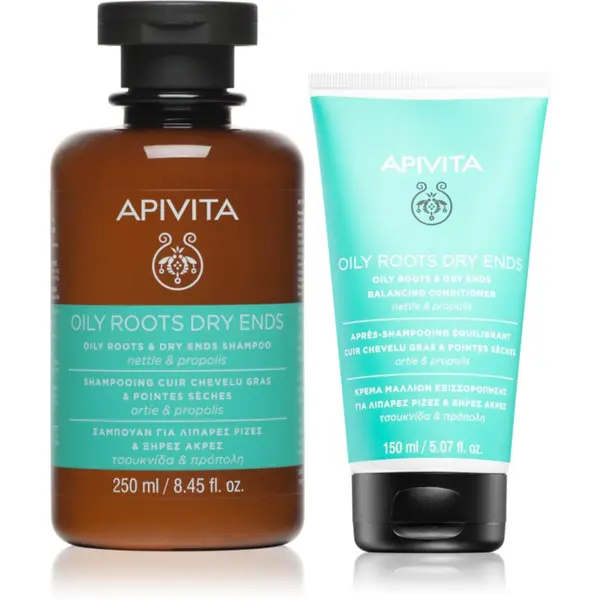 Apivita Apivita Oily Roots & Dry Ends комплект за мазен скалп и сухи краища