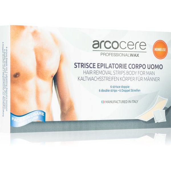 Arcocere Arcocere Professional Wax Восъчни ленти за епилация за мъже 6 бр.