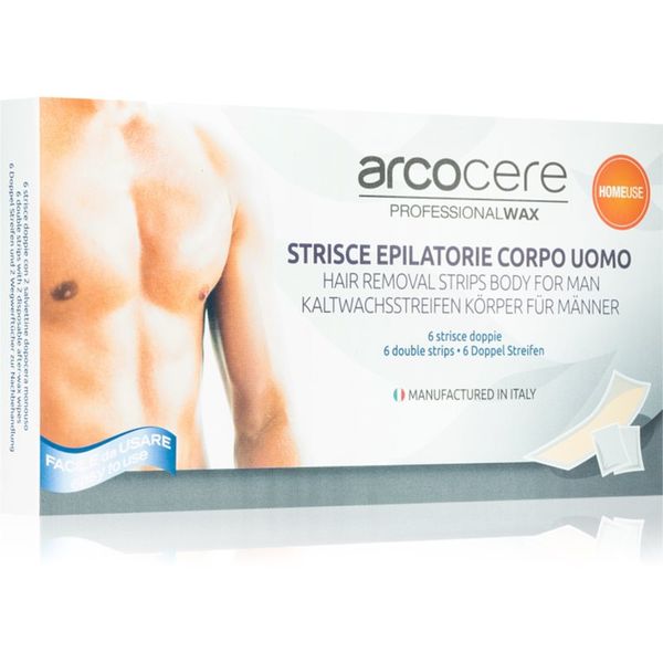 Arcocere Arcocere Professional Wax Восъчни ленти за епилация за мъже 6 бр.