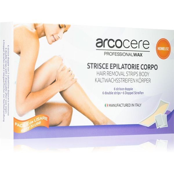 Arcocere Arcocere Professional Wax Восъчни ленти за епилация за тяло за жени  6 бр.