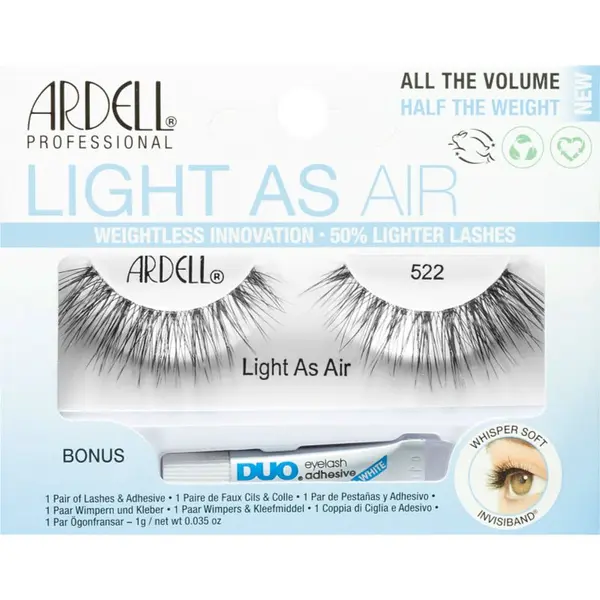 Ardell Ardell Light As Air изкуствени мигли с лепило тип 522 1 гр.