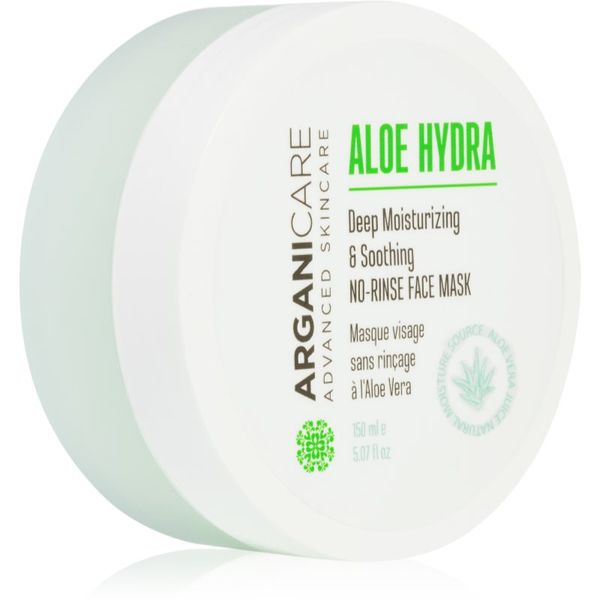 Arganicare Arganicare Aloe Hydra No-Rinse Face Mask хидратираща в дълбочина маска с успокояващ ефект 150 мл.