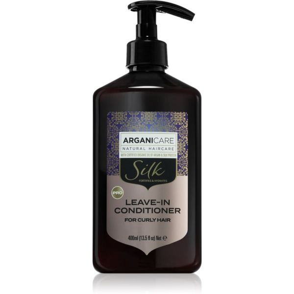 Arganicare Arganicare Silk Protein Leave-In Conditioner балсам без отмиване за къдрава коса 400 мл.