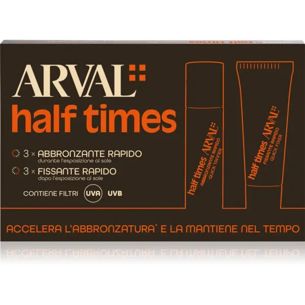 Arval Arval Half Times Fast Tanning Bottle + Tube Set защитно олио за ускоряване на тена