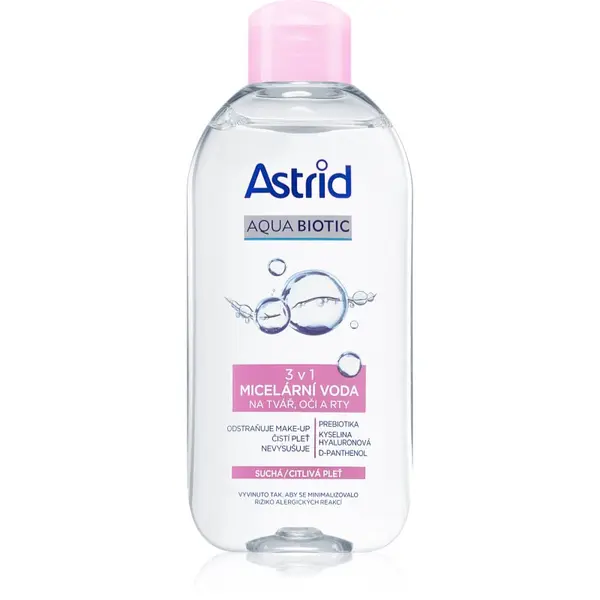 Astrid Astrid Aqua Biotic мицеларна вода 3в1 за суха и чувствителна кожа 400 мл.