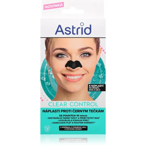 Astrid Astrid Clear Control почистващи лентички за лице против черни точки 6 бр.