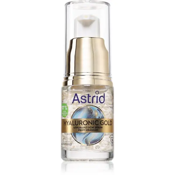 Astrid Astrid Hyaluronic Gold лифтинг серум за очи с ниацинамид 15 мл.
