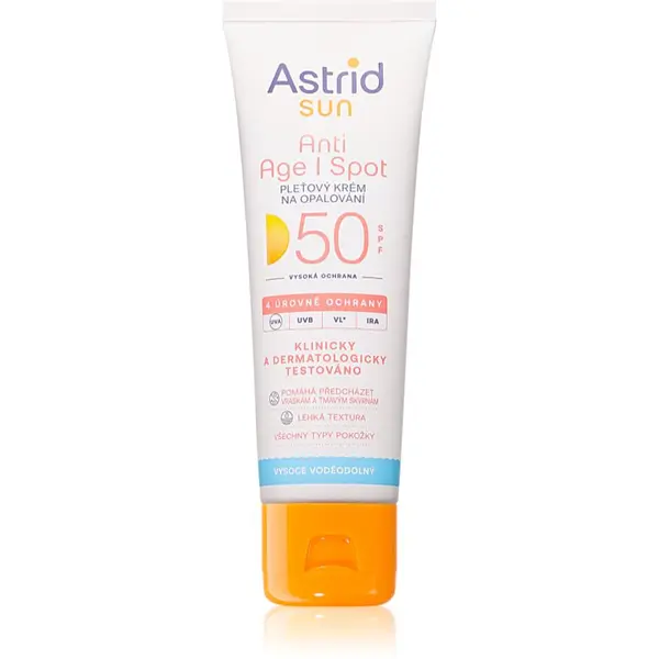 Astrid Astrid Sun крем за лице за слънчеви бани против стареене на кожата SPF 50 50 мл.