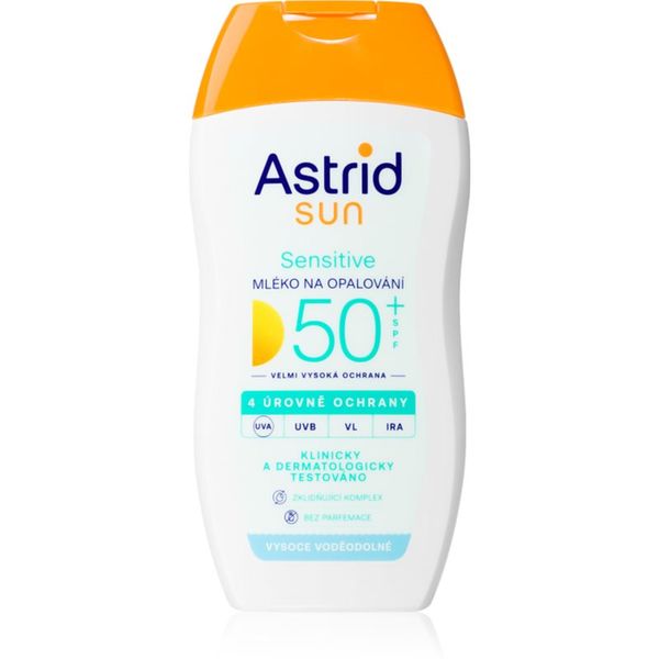 Astrid Astrid Sun Sensitive мляко за загар SPF 50+ с висока UV защита 150 мл.