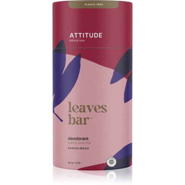 Attitude Attitude Leaves Bar Deodorant дезодорант-стик без съдържание на алуминиеви соли Sandalwood 85 гр.
