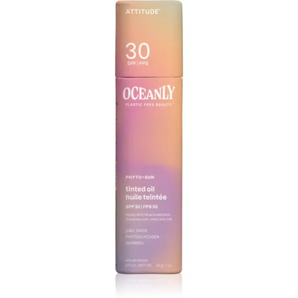 Attitude Attitude Oceanly Plastic Free Beauty подхранващо масло да уеднакви цвета на кожата SPF 30 30 гр.