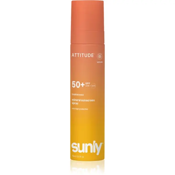 Attitude Attitude Sunly Tropical Coco слънцезащитен минерален спрей SPF 50+ 75 мл.