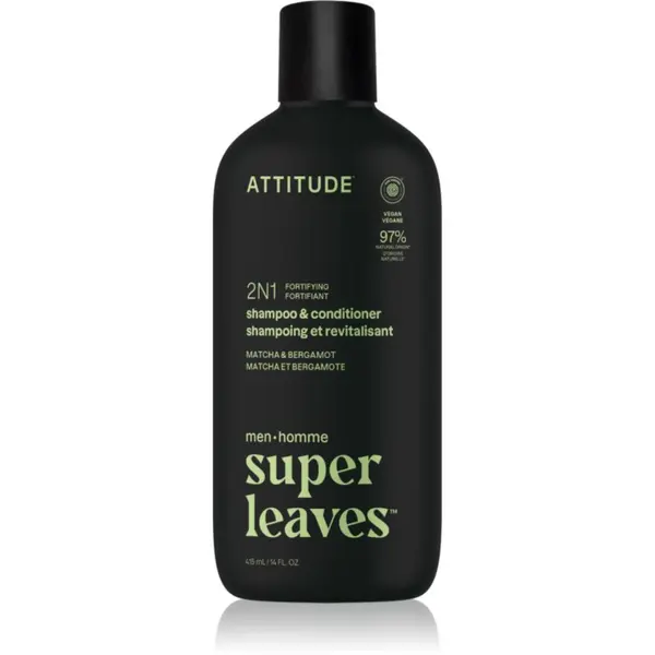Attitude Attitude Super Leaves Matcha & Bergamot шампоан и балсам 2 в 1 за мъже 415 мл.