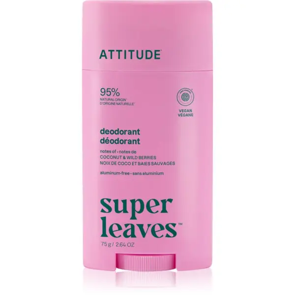 Attitude Attitude Super Leaves Natural Deodorant дезодорант Coconut and Wild Berries 75 гр.