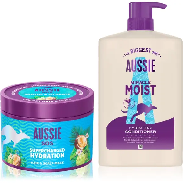 Aussie Aussie SOS & Miracle Moist комплект за суха и увредена коса