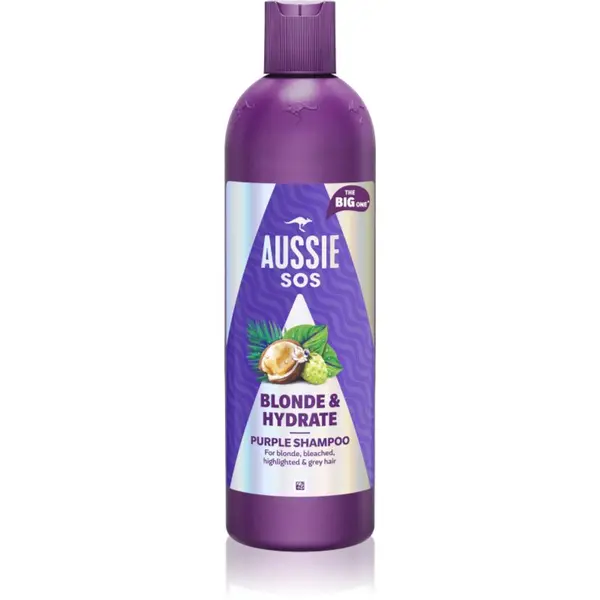Aussie Aussie SOS Blonde & Hydrate лилав тониращ шампоан за руса коса 500 мл.