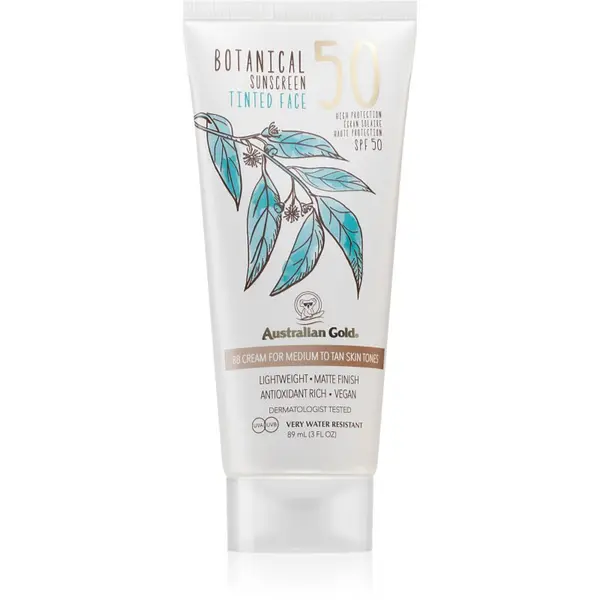 Australian Gold Australian Gold Botanical Tinted Face тониращ защитен крем SPF 50 Medium 88 мл.