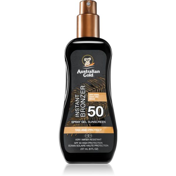 Australian Gold Australian Gold Spray Gel Sunscreen With Instant Bronzer бронзиращ спрей SPF 50 237 мл.