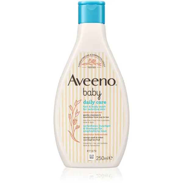 Aveeno Aveeno Baby Daily Care миещ гел за тяло и коса за деца от раждането им 250 мл.