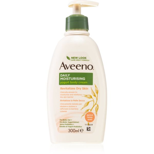 Aveeno Aveeno Daily Moisturising Yoghurt body cream подхранващ лосион за тяло Apricot & Yoghurt 300 мл.