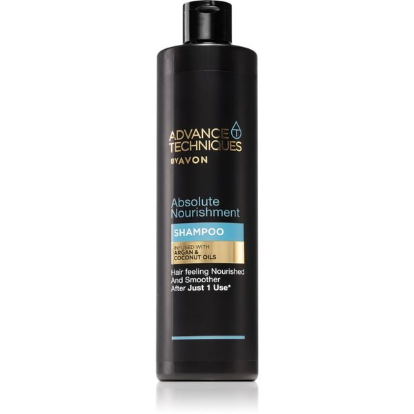 Avon Avon Advance Techniques Absolute Nourishment подхранващ шампоан с мароканско арганово масло за всички видове коса 400 мл.