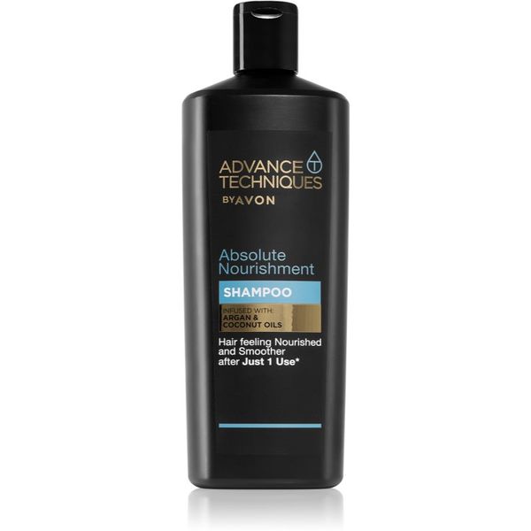 Avon Avon Advance Techniques Absolute Nourishment подхранващ шампоан с мароканско арганово масло за всички видове коса 700 мл.