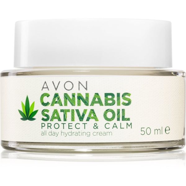 Avon Avon Cannabis Sativa Oil Protect & Calm хидратиращ крем  с конопено масло 50 мл.