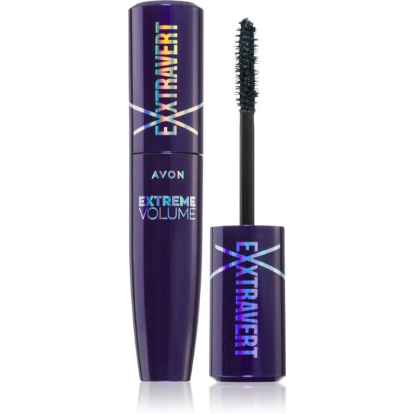 Avon Avon Exxtravert Extreme Volume водоустойчива удължаваща спирала за екстра обем цвят Blackest Black 9,5 мл.