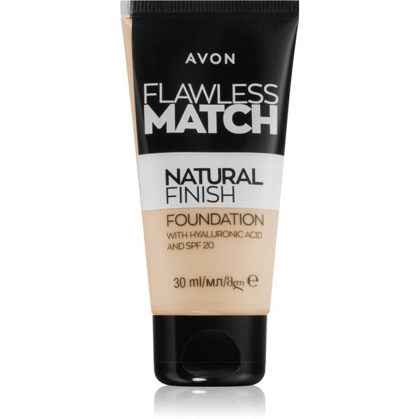 Avon Avon Flawless Match Natural Finish хидратиращ фон дьо тен SPF 20 цвят 125G Warm Ivory 30 мл.