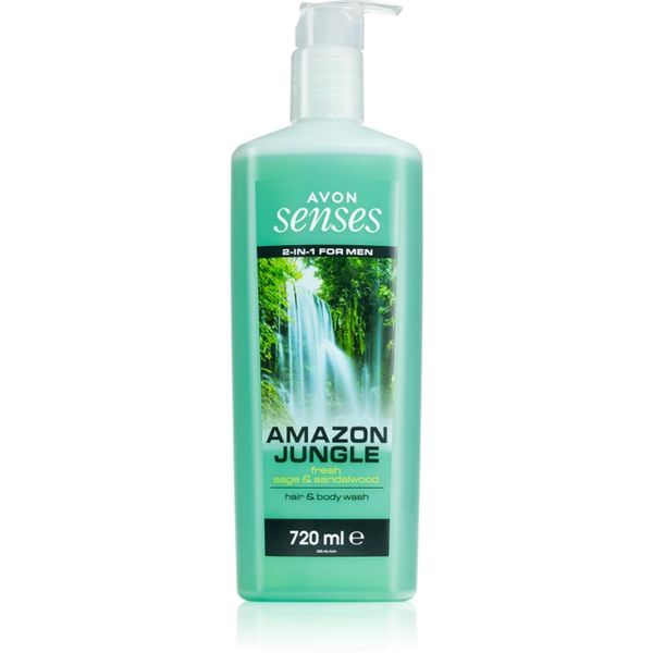 Avon Avon Senses Amazon Jungle душ гел за тяло и коса за мъже 720 мл.