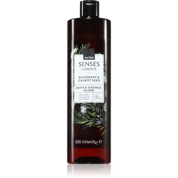 Avon Avon Senses Essence Rosemary & Carrot Seed кремообразен душ-гел и гел за вана 500 мл.